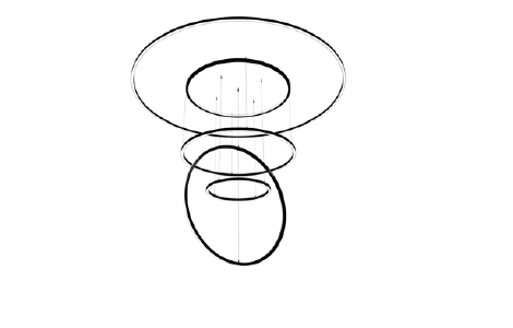 Chain GAS35 Planet Circular LED Linear Pendant Light (Combination of 5)