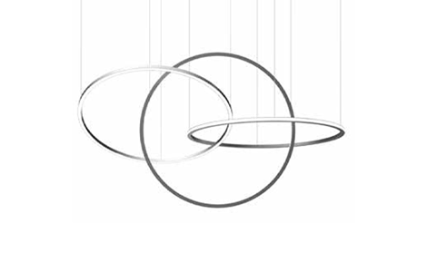 Chain GAS35 Interlocking LED Circular Ring Linear Pendant Light (Combination of 3)